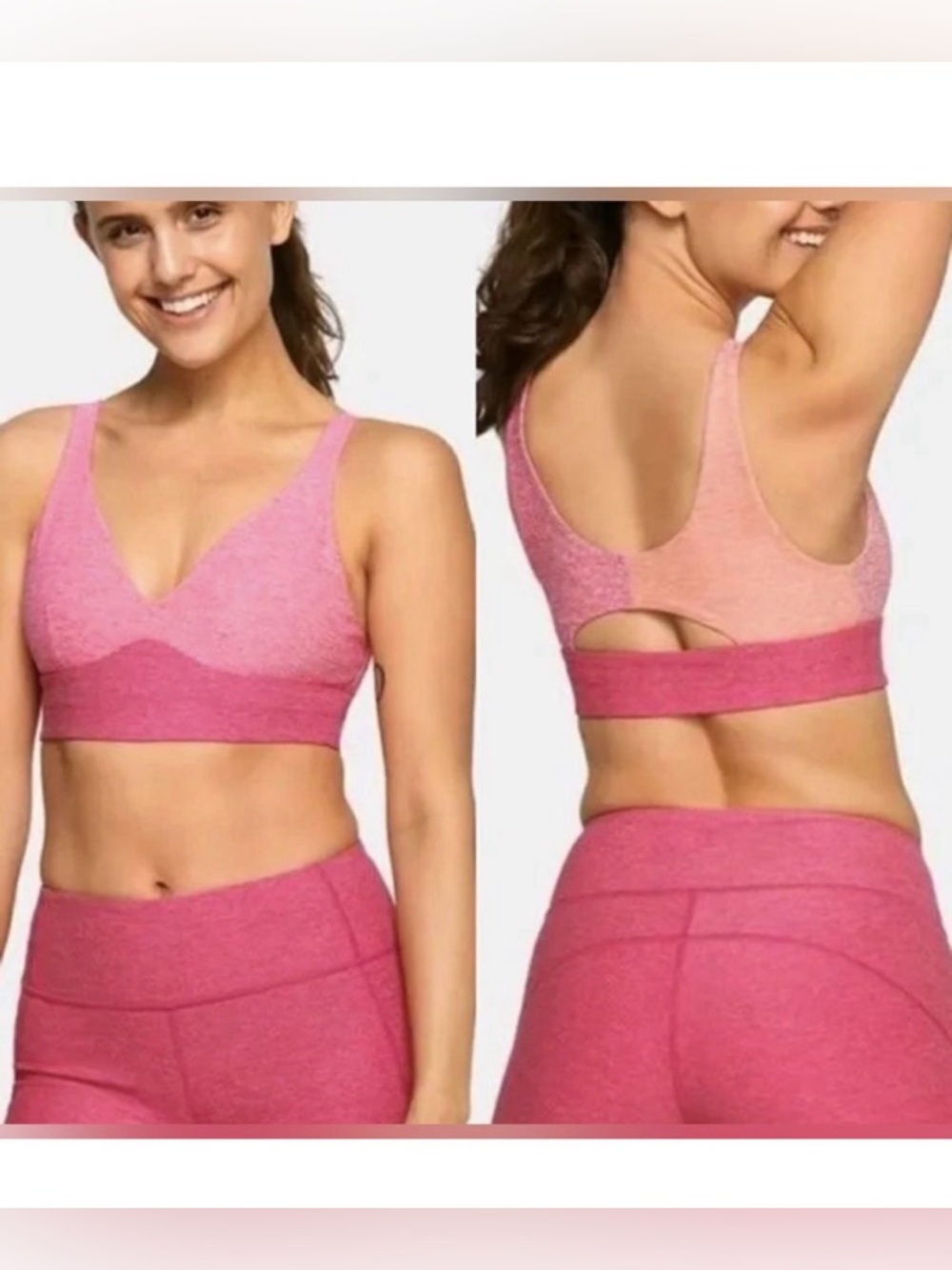 Outdoor Voices Plunge Bra Keyhole Back Rose
Clay Flamingo Pink- Size Small